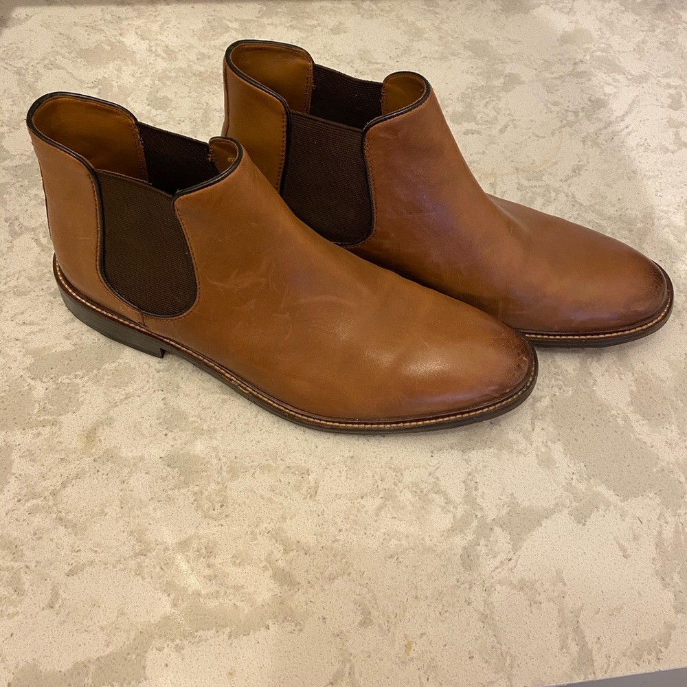 Brown Leather Chelsea Boots 11.5